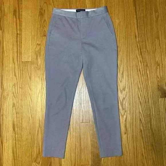 Banana Republic Womens Pants‎ Gray Size 0p High Rise Slim Ankle Cotton Blend - Picture 2 of 7